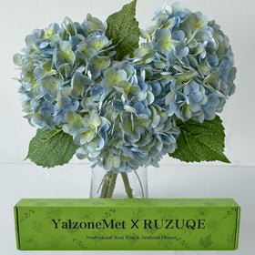 YalzoneMet hydrangea 3pc assembly close-up for quick centerpieces.