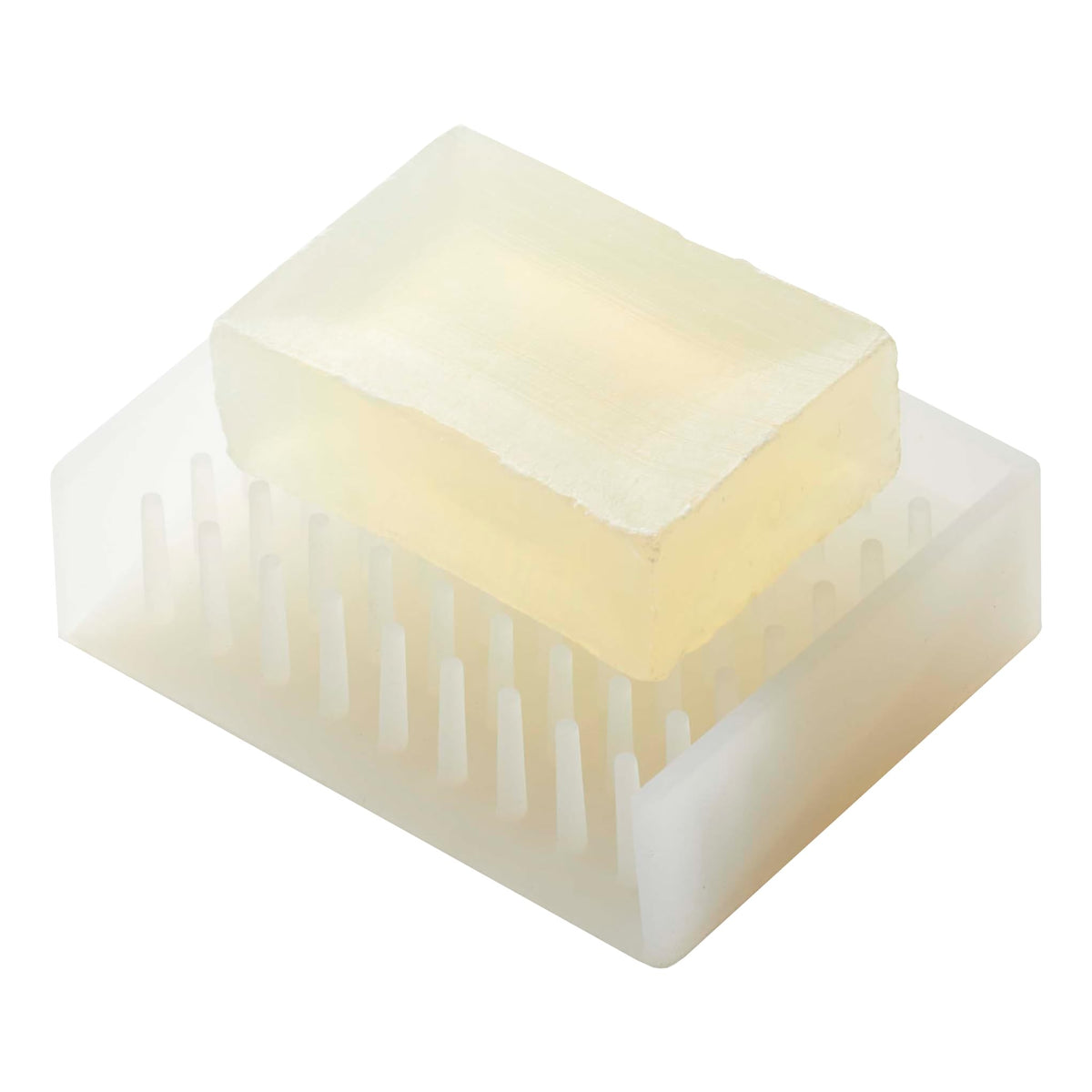Yamazaki Home self-draining soap tray with floating design keeps soap dry.