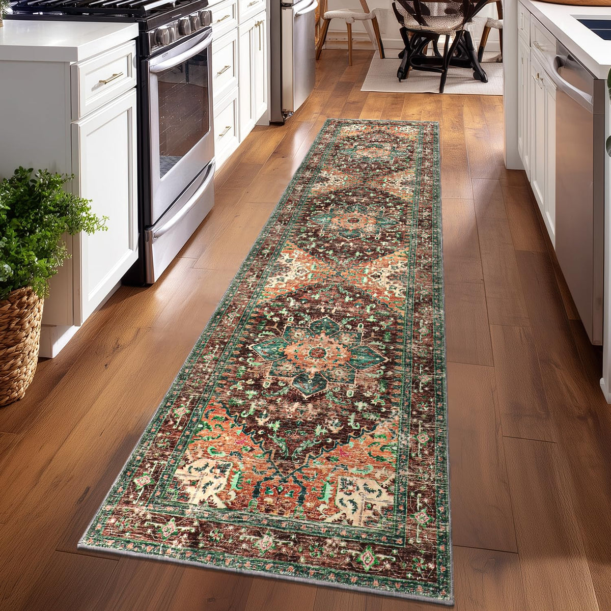 Yamaziot bedroom hallway rug feels plush yet thin for easy navigation.