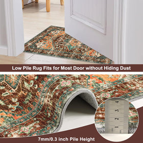Yamaziot entryway kitchen laundry rug brightens entryways and resists stains.