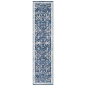 Yamaziot entryway-friendly rug suited for kitchen, laundry, and hallways in blue.