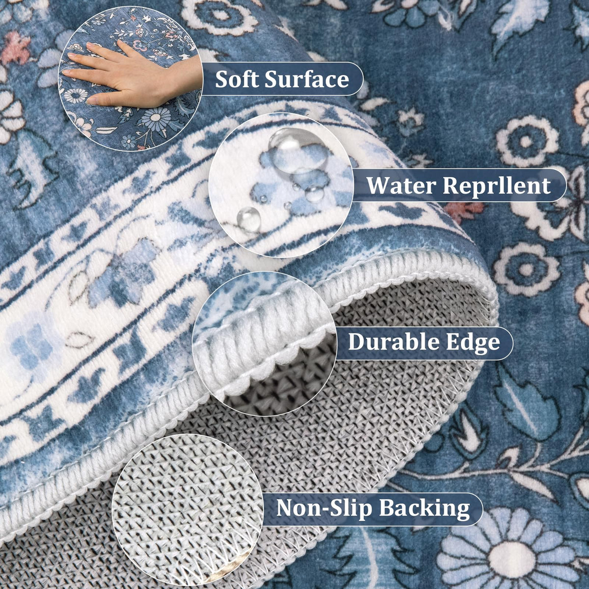Yamaziot kid and pet-friendly rug suits households with children and pets.
