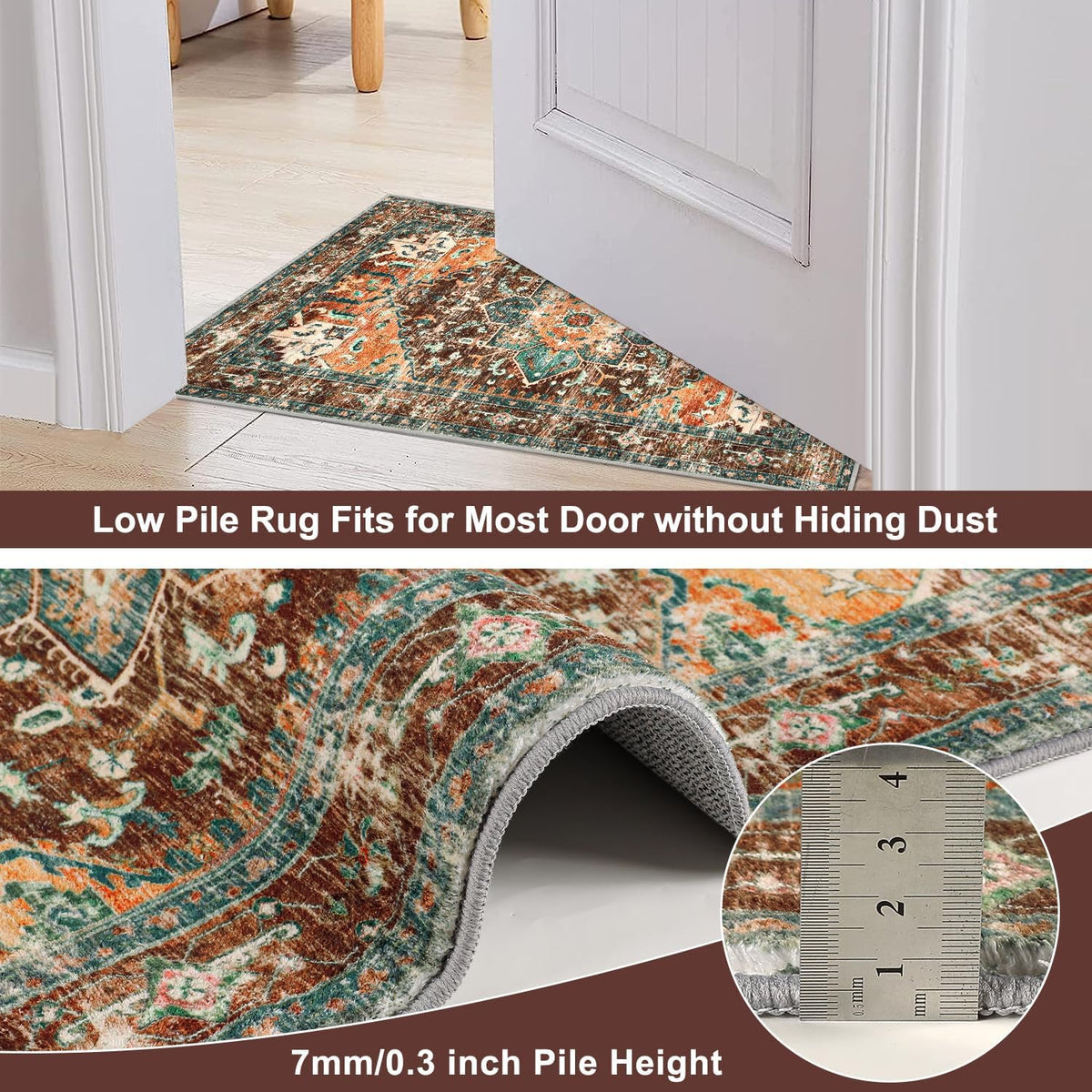 Yamaziot low-pile 0.27 inch profile ensuring smooth door clearance.