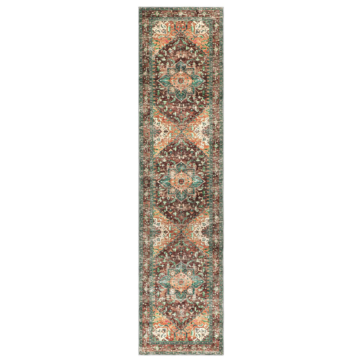 Yamaziot non-slip rubber backing rug keeps hallways safe in daily use.