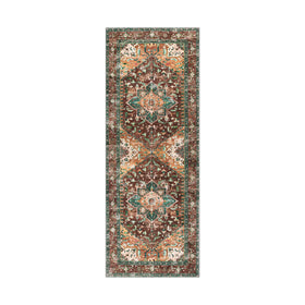 Yamaziot rug showing non-slip rubber backing to prevent movement in busy zones.