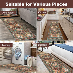 Yamaziot rug with reinforced overlock edges for added durability.