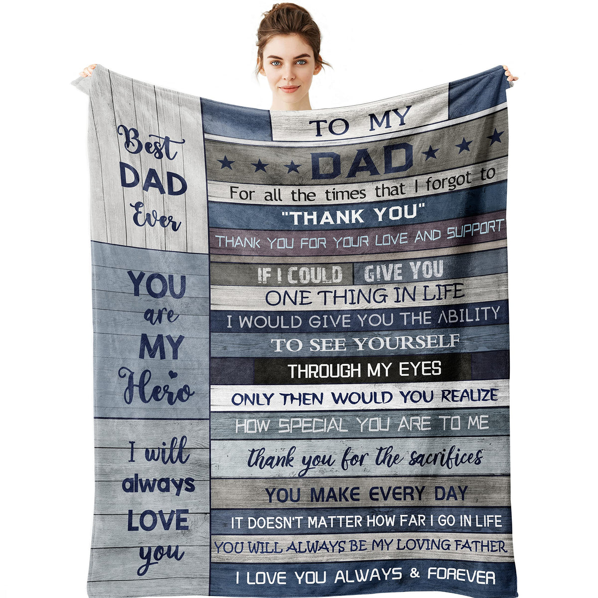 Yamco for Dad blanket, closed packaging, plush warmth ideal for gifting.