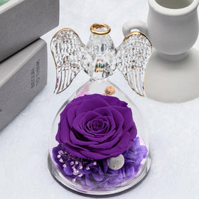 Yamonic greeting-card-included-angel-rose-purple adds a personal touch