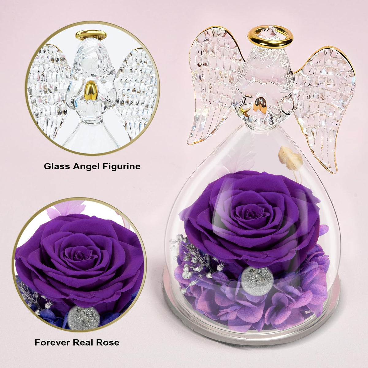 Yamonic mothers-day-gift-angel-rose-purple ideal for heartfelt celebrations