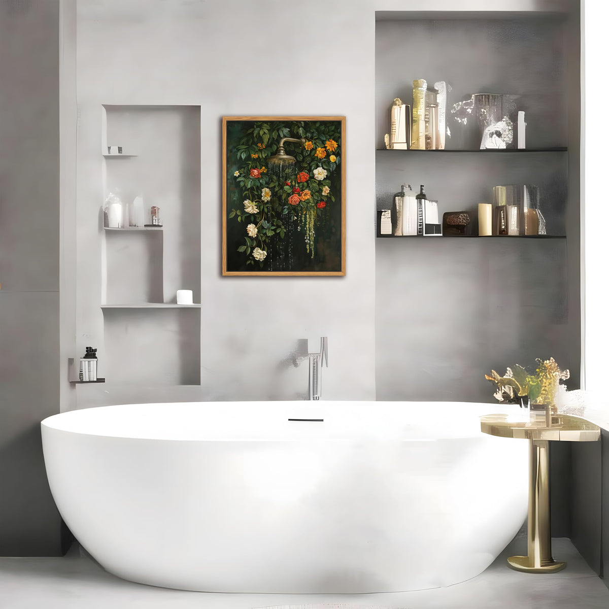Yaneiro floating wood frame adds depth and gallery-ready polish.