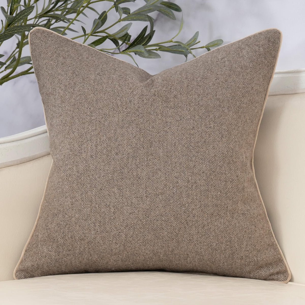 Yangest texture closeup showcases soft chenille feel and refined craftsmanship.
