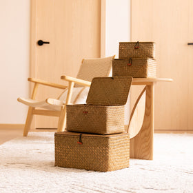 YANGQIHOME four-pack set fits DVDs, towels, and toiletries neatly.