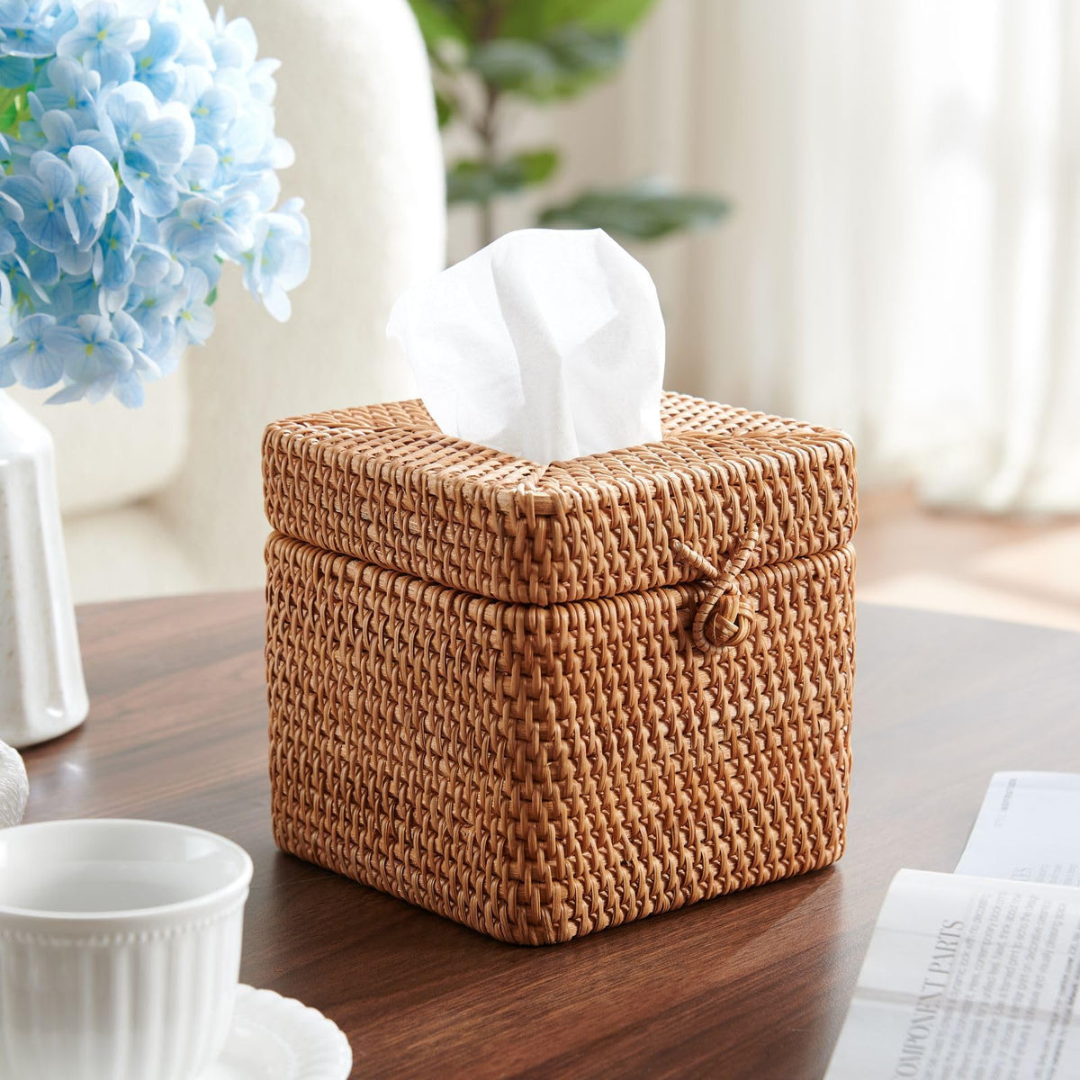 yangqihome durable rattan tissue holder resists wear in daily use.