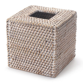 YANGQIHOME hand-woven wicker tissue holder adds artisanal texture to any room.
