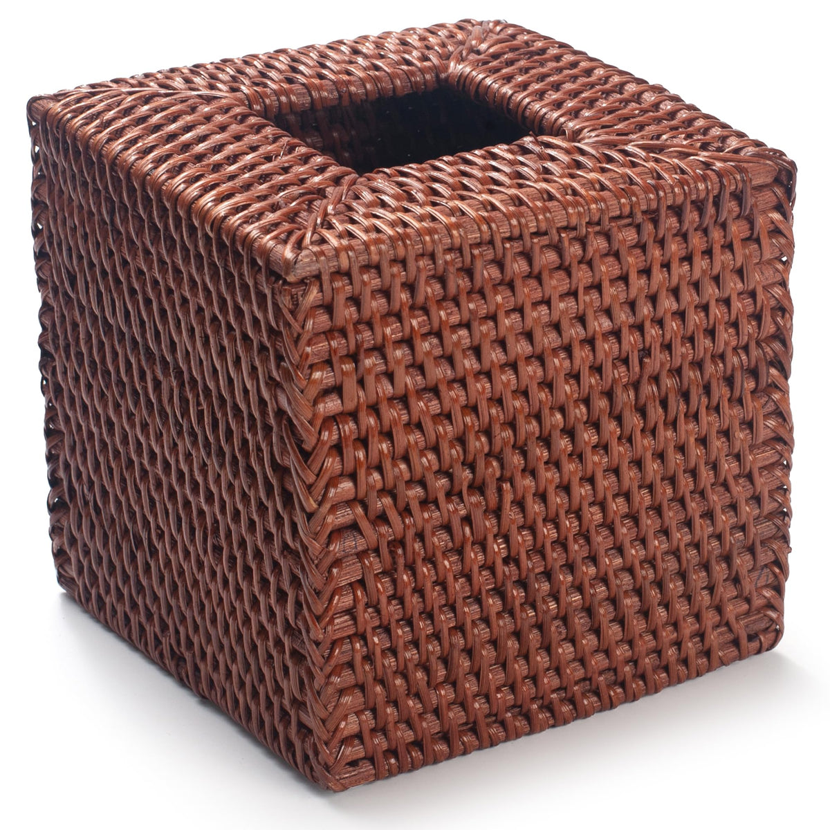 YANGQIHOME Honey Brown Tissue Box Cover blends with warm interiors and hides empties.