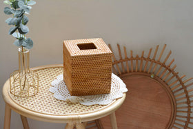 YangqiHome natural rattan cover complements bathroom and living spaces