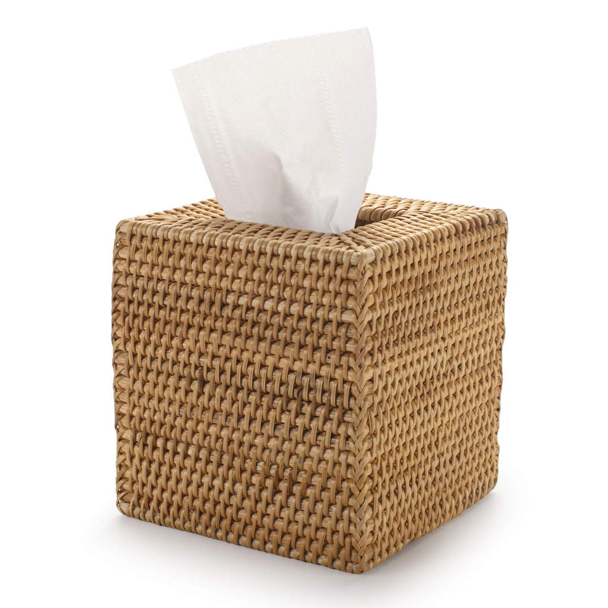 YangqiHome rattan tissue box cover square with open bottom for easy changes