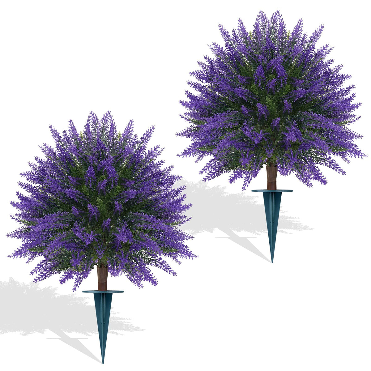 Yangrass lavender topiary with stake, ready for porch display and year-round color