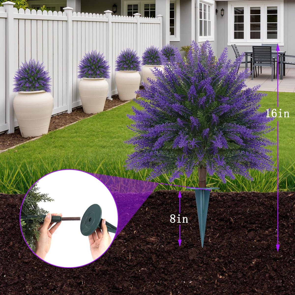 UV-resistant Yangrass topiary styling for outdoor decor and shading space