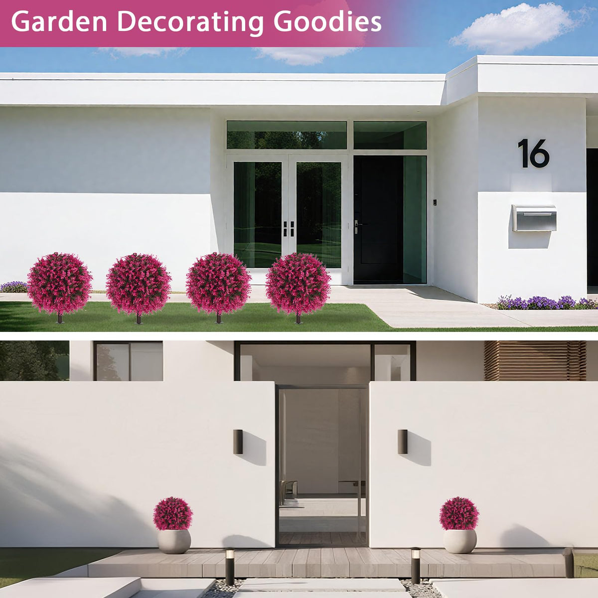 Ideal housewarming gift with polished, inviting eucalyptus topiary decor.