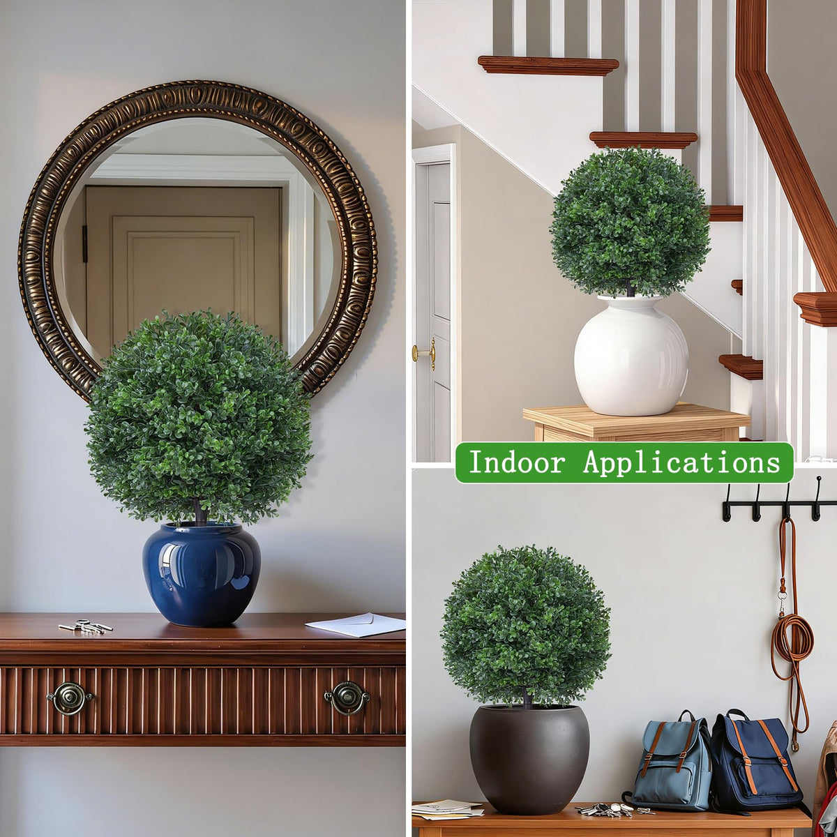 Versatile Yangrass decor for indoor or outdoor use with planters.