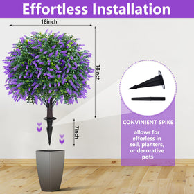 Yangrass topiary in planter creates ready-to-enjoy porch display.