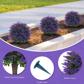 Yangrass topiary with durable coating resists sun and humidity.