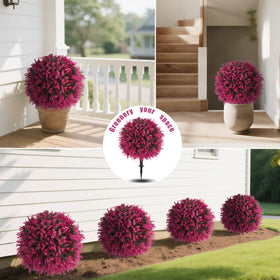 UV-resistant artificial plant topiary designed for durable color retention.