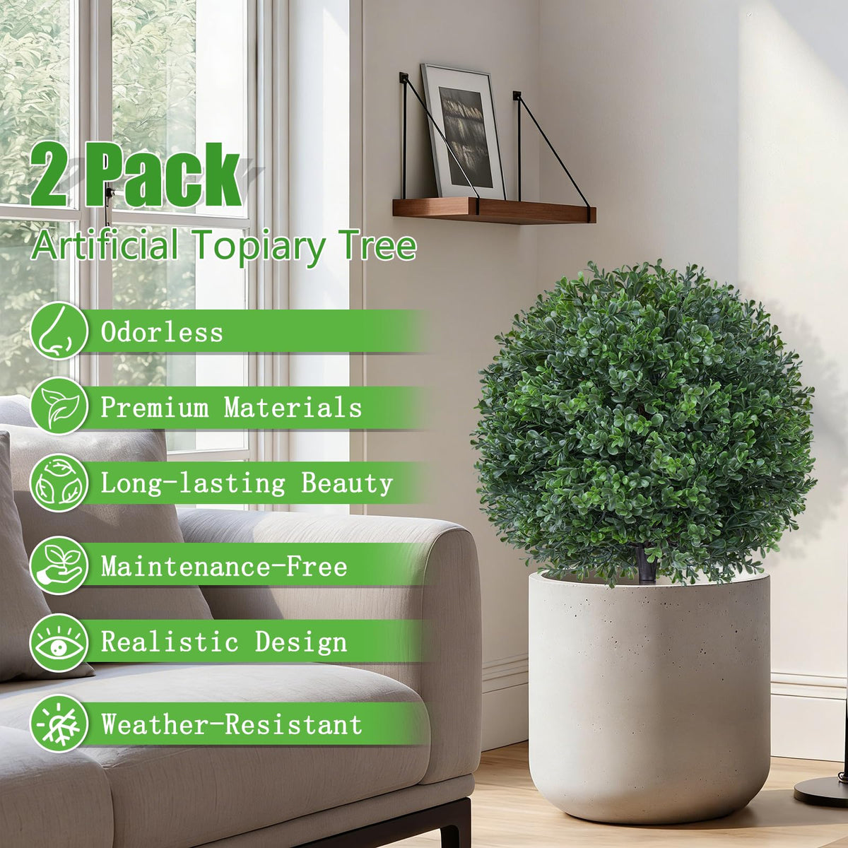 Yangrass UV-resistant artificial plants stay vibrant in outdoor sun.