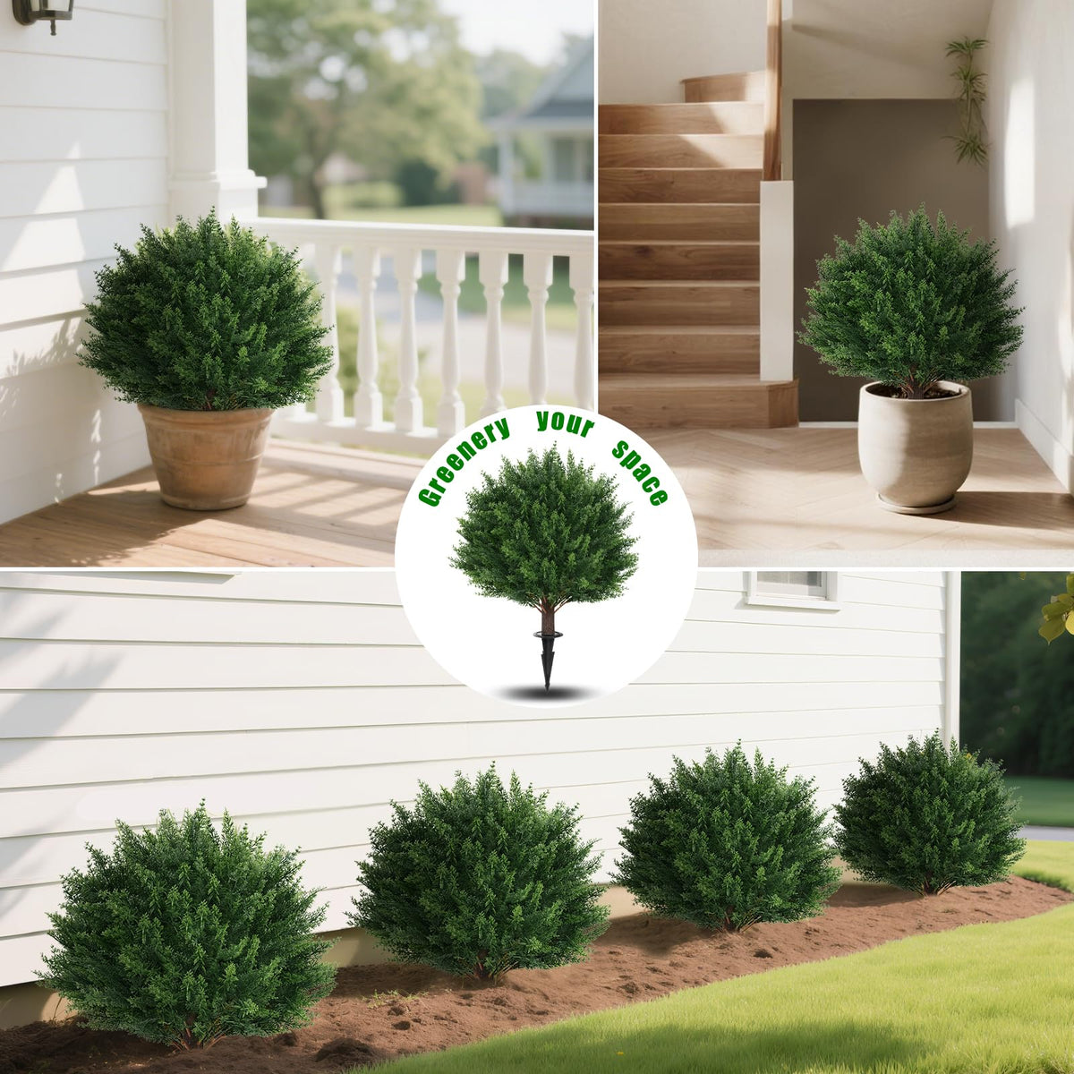 Yangrass wind-stable base keeps topiary upright in breezy conditions