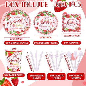 Yaniio Berry Sweet Baby 7-inch dessert plate with floral accents for cute party service.