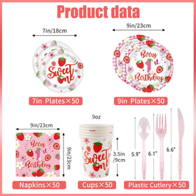 Yaniio strawberry napkins with pink accents for quick cleanups