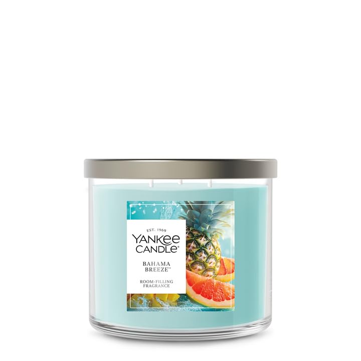 Yankee Candle Bahama Breeze 3-wick candle for tropical ambiance and long-lasting fragrance