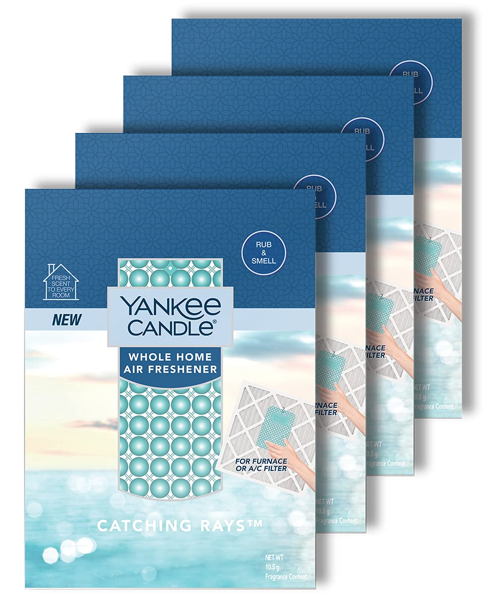 Yankee Candle Catching Rays air freshener packaging with easy setup for a refreshed home.