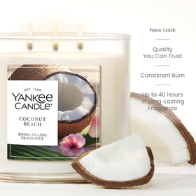 Yankee Candle Coconut Beach wax blend designed for steady scent throw