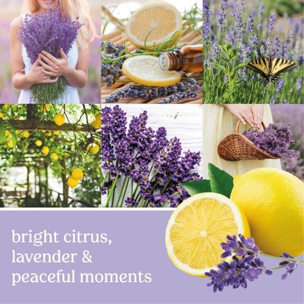 Yankee Candle label close-up shows fragrance notes and usage tips.