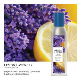 Yankee Candle spray mist demonstrates rapid scent diffusion in a living room.