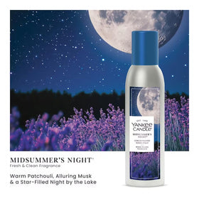 Yankee Candle Midsummers Night usage demonstrates versatile spray.