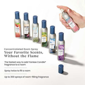 Yankee Candle room spray in action demonstrates fast fragrance update.