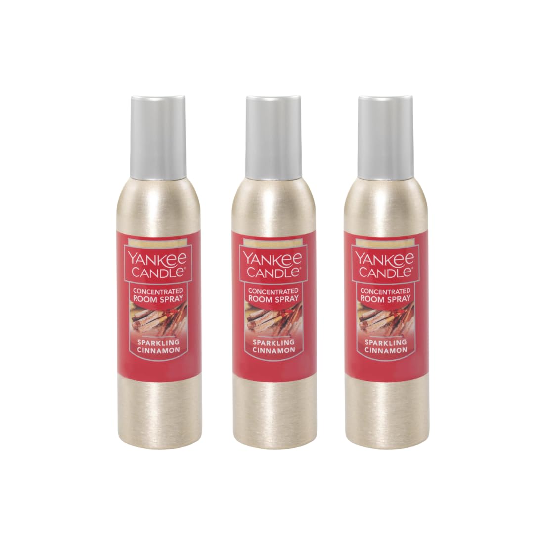 Yankee Candle Sparkling Cinnamon concentrated room spray for quick space refresh.