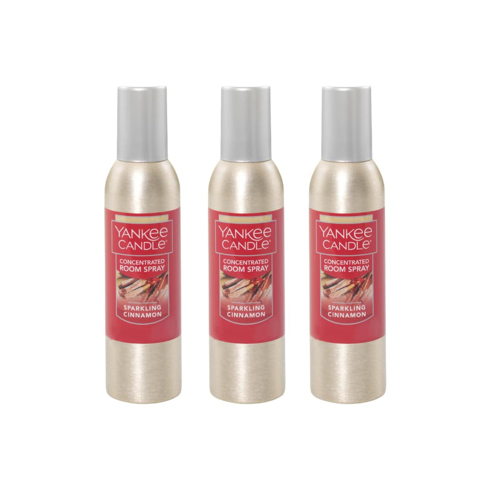 Yankee Candle Sparkling Cinnamon concentrated room spray for quick space refresh.