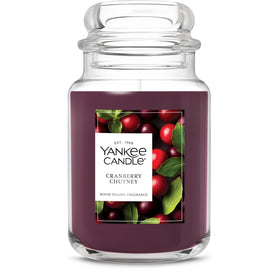 Yankee Candle Cranberry Chutney 22oz jar with long-lasting aroma