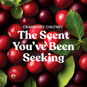 Yankee Candle Cranberry Chutney label close-up highlighting premium design