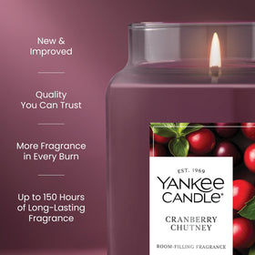 Yankee Candle Cranberry Chutney wax detail shows plant wax blend