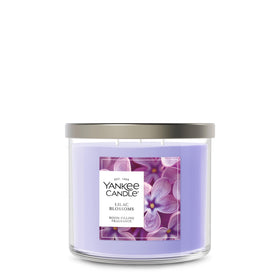 Yankee Candle Lilac Blossoms 3-Wick Jar close-up of the floral scent for spring ambience