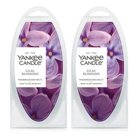 Yankee Candle Lilac Blossoms wax melts pack front view shows long-lasting fragrance.
