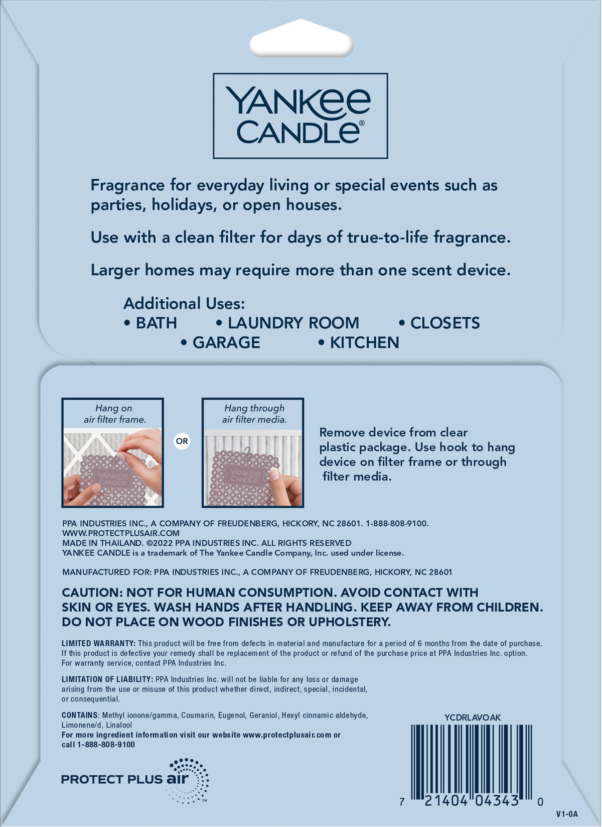 Yankee Candle long-lasting fragrance diffusion keeps spaces inviting