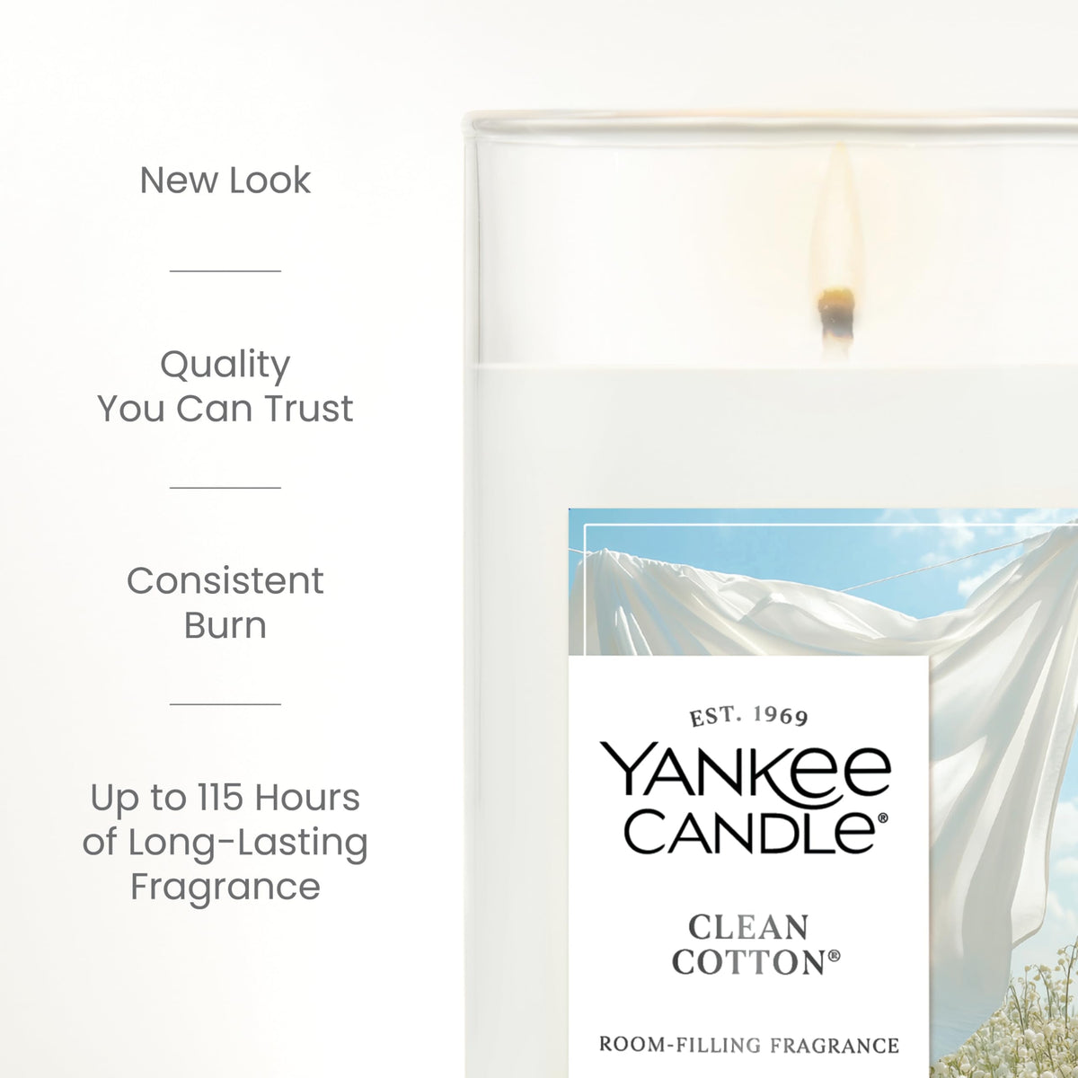Yankee Candle Fresh Air pillar capturing uplifting aroma for any room