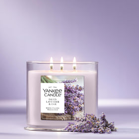 Yankee Candle three natural-fiber wicks for even burn across the candle.