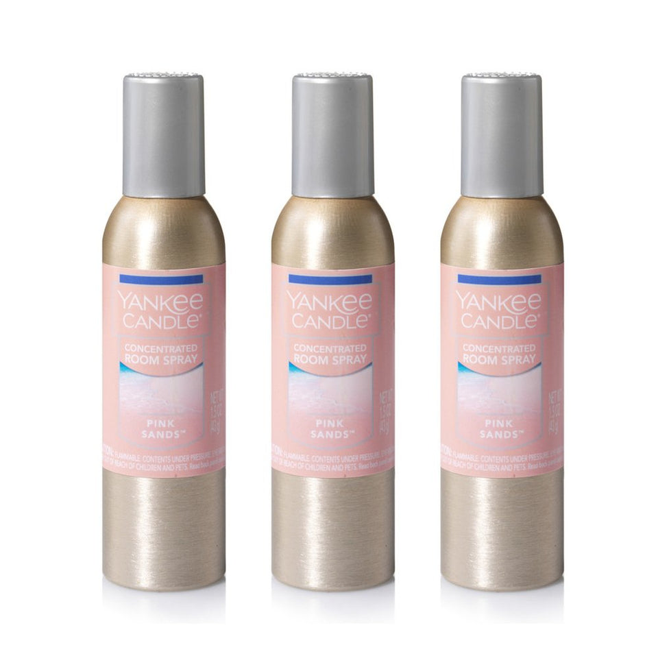 Yankee Candle Pink Sands bottle for instant freshness